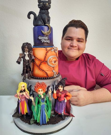 Extreme Cakes, Nice Cake, Halloween Themed Birthday Party, Hocus Pocus Party, American Cake, Halloween Hocus Pocus, Holiday Cupcakes, Cake Artist, Candy Cakes