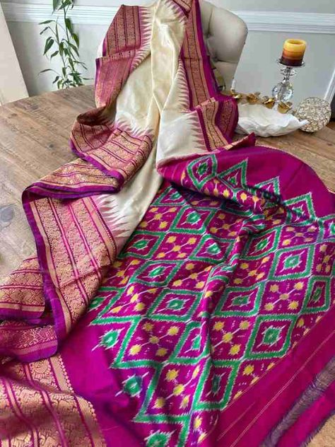 Ikkat Design, Reception Saree, Sarees For Girls, New Saree Designs, Saree Blouse Neck Designs, Purple Saree, Fancy Sarees Party Wear, Party Sarees, Designer Silk Sarees