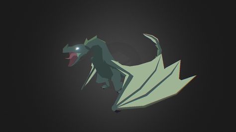 Low poly Dragon/Drake by pigart - 3D model Low Poly Dragon, Low Poly Monster, Flat Shading, College Project, Low Poly Character, Poly Art, Low Poly Art, Low Poly 3d, Art Model