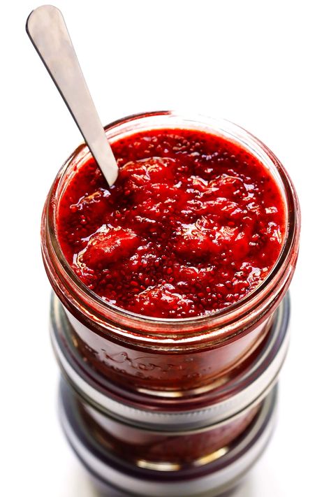 10-Minute Chia Seed Jam Chia Seed Jam Recipe, Chia Seed Jam, Granola Recipe Healthy, Chia Jam, Chia Seed Recipes, Jam Jam, Seed Recipes, Gimme Some Oven, Granola Healthy