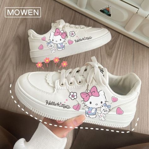 Hello Kitty Sneakers, Hello Kitty Shoes, Kitty Clothes, Hello Kitty Clothes, Dr Shoes, Kawaii Shoes, Pink Hello Kitty, Girly Shoes, Hello Kitty Items