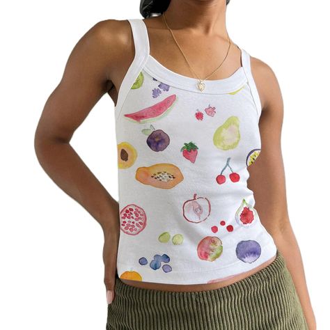 Streetwear Tank Top, Tank Top Graphic, 2000s Clothing, Graphic Baby Tee, Aesthetic Streetwear, Baby Graphic Tees, Y2k Clothes, Womens Cami, Sleeveless T Shirt