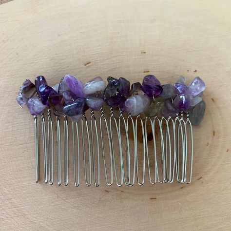 Amethyst Hair, Boho Crown, Crystal Comb, Kids Jewellery, Hair Decor, Wedding Comb, Amethyst Wedding, Future Planning, Cheap Beads