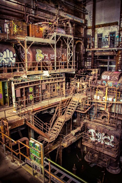 Power Station – Abandoned Southeast Favelas Brazil, Industrial Grunge, Interior Environment, Old Abandoned Buildings, City Scapes, Industrial Architecture, Old Factory, Urban Exploration, Abandoned Buildings