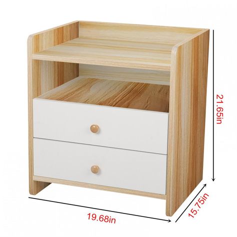 Latitude Run® 2 - Drawer Nightstand | Wayfair Bedside Cupboard, Scene Bedroom, Solid Wood Sofa, Bedside Drawers, Wood Bed Design, Bedside Table Design, Side Table Decor, Furniture Details Design, Bedside Table Storage