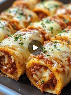 6.2K views · 471 reactions | Cheesy Bolognese Roll-Ups 🍝🧀

Ingredients:

Lasagna sheets: 12, cooked al dente
Bolognese sauce: 3 cups, rich and meaty
Ricotta cheese: 1 cup
Mozzarella cheese: 2 cups, shredded
Parmesan cheese: 1/2 cup, grated
Egg: 1, beaten
Fresh parsley: Chopped, for garnish
Salt and pepper: To taste
Instructions:

Prepare the Filling: In a mixing bowl, combine ricotta cheese, half the mozzarella, Parmesan cheese, and beaten egg. Season with salt and pepper to taste. Mix well to create your cheese filling.

Assemble Roll-Ups: Lay out the cooked lasagna sheets on a clean surface. Spread a generous amount of Bolognese sauce over each sheet, then dollop the cheese mixture on top. Carefully roll up the sheets from one end to the other.

Arrange in Baking Dish: Preheat your ove Roll Ups Recipes, Lasagna Rollups, Lasagna Rolls, Bolognese Sauce, Roll Ups, Ricotta Cheese, Baking Dish, Parmesan Cheese, Fresh Parsley