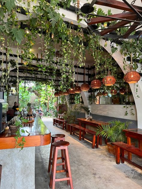 Mexican Inspired Coffee Shop, Tulum Coffee Shop, Tulum Restaurants Design, Kin Toh Tulum Restaurant, Coffee Shops In Mexico City, Tulum Mexico, Cafe Design, Tulum, Cafe