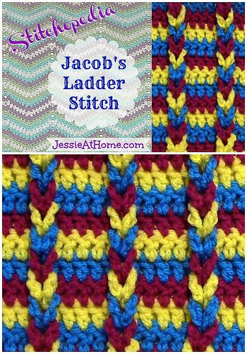 jacobs ladder crochet stitch @jessie_athome - #howto #Crochet: 45+ Crochet Tutorials for Basics, Advanced Stitches, Motifs and Projects Jacobs Ladder, Crochet 101, Art Crochet, Crochet Afgans, Jacob's Ladder, Stitch Tutorial, Ladder Stitch, Crochet Socks, Crochet Stitches Tutorial