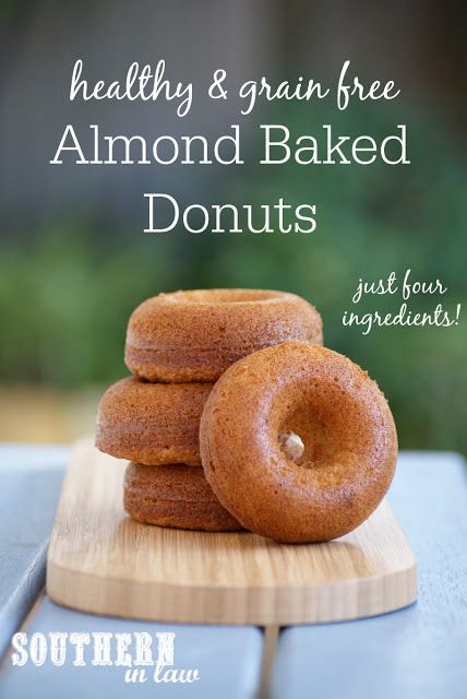 https://www.southerninlaw.com/2015/06/healthy-four-ingredient-grain-free-almond-baked-donuts-recipe.html Baked Donuts Recipe, Healthy Donuts Recipe, Dessert Restaurant, Healthy Donuts, Baked Donut Recipes, Baked Doughnuts, Glazed Donuts, Gluten Free Donuts, Donuts Recipe