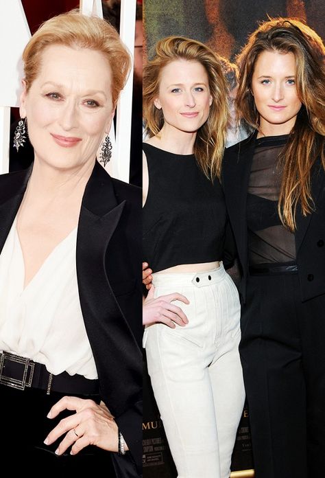 Meryl Streep's daughters Mamie & Grace Gummer are Streep's doppelgängers. Meryl Streep Daughter, Grace Gummer, Iron Lady, Famous Moms, Celebrities Then And Now, Kevin Spacey, Celebrity Families, Stylish Celebrities, Richard Gere