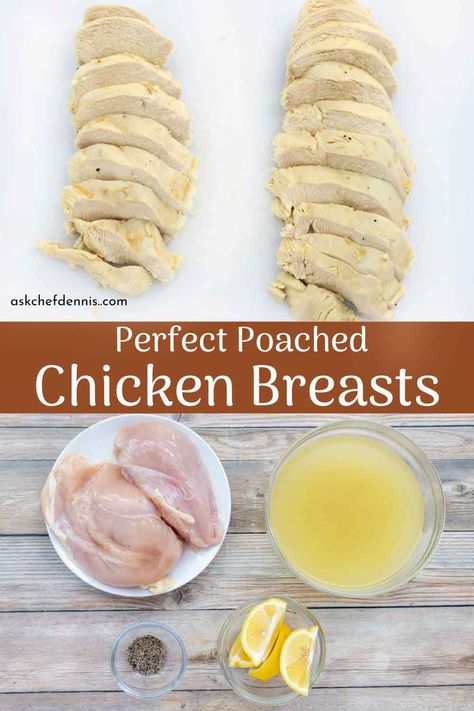 Poached Chicken Thighs, Chinese Poached Chicken Recipe, Poached Whole Chicken, How To Poach Chicken Breast, Sauteed Chicken Recipes, Poached Chicken Breast, Steam Chicken Recipe, Pressure Cooker Recipes Chicken, Restaurant Style Recipes