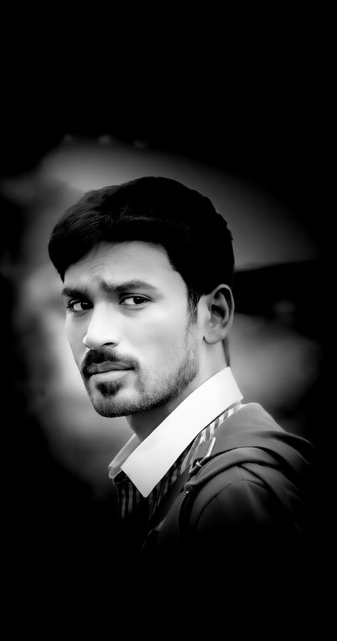 Sad image Dhanush Black And White Images, Hd Pic, Black And White Images, White Images, Actor Picture, Actors Images, Portrait Sketches, Cute Couple Images, Black N White Images