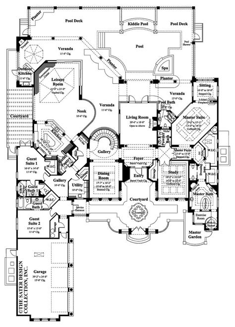 Luxury #mansion Floor Plans | Sater Design`s Luxury Home Plans Mansion Bedroom, Luxury Floor Plans, Luxury Mansions, Mediterranean Style House Plans, House Plans Mansion, Mediterranean House Plans, Mansion Designs, Mansion Floor Plan, Luxury House Plans