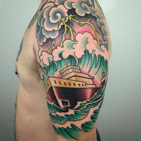 Wreck of the Edmund Fitzgerald Edmund Fitzgerald Tattoo, The Edmund Fitzgerald, Edmund Fitzgerald, Traditional Tattoos, New Traditional, Pure Michigan, American Traditional, Body Mods, Just Amazing