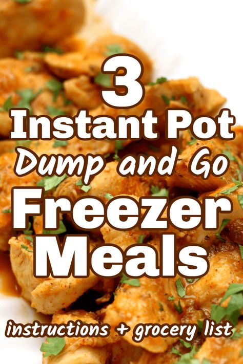 What’s easier than an Instant Pot meal? A dump and go Instant Pot meal. And what’s easier than a dump and go Instant Pot meal? A dump and go Instant Pot freezer meal! Here are 3 Dump and Go Instant Pot Freezer Meals that you’re going to love because of convenience and because of taste. #instantpot #instapot #instantpotrecipe #freezermeal #dumpandgo Dump And Go Freezer Meals, Instant Pot Dump And Go, Dump And Go Instant Pot, Instant Pot Dump, Instapot Recipes Chicken, Instant Pot Freezer, Instant Pot Freezer Meals, Dump Meals, Instant Pot Dinner Recipes