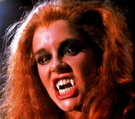 Fright Night Vampire Amy Fright Night 1985, Amanda Bearse, Movie Amy, Female Werewolves, Linda Blair, Female Vampire, Vampire Movies, Vampire Fangs, Night Terror