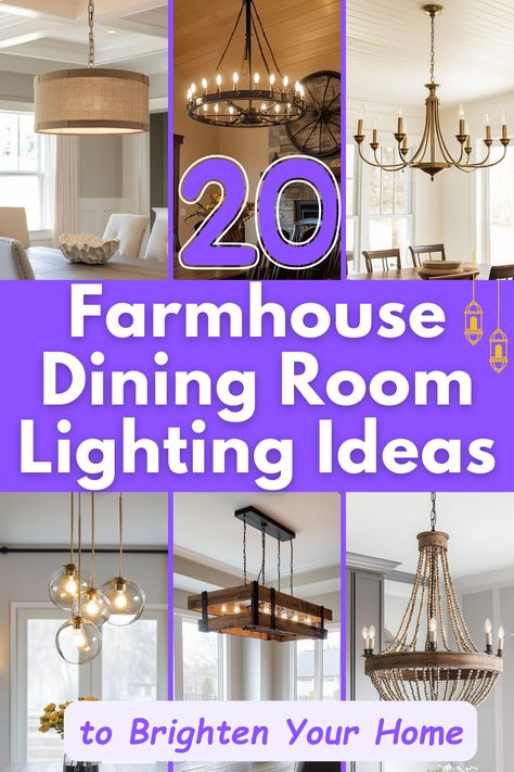 Transform your dining room with these cozy farmhouse lighting ideas! From rustic chandeliers to mason jar pendants, find inspiration to create the perfect warm and inviting space. #FarmhouseLighting #DiningRoomDecor #RusticStyle #HomeInspiration #CozyInteriors #Farmhouse Country Chandelier Farmhouse Style, Wooden Farmhouse Chandelier, Industrial Farmhouse Dining Room Light, Farmhouse Table Chandelier, Boho Dining Room Lighting, Lake House Dining Room Lighting, Best Dining Room Chandeliers, Dining Room Table Lights, Farmhouse Dining Light Fixture