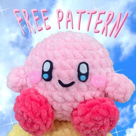 paula💖 on Instagram: "💖FREE KIRBY ON A STAR PATTERN💖 It’s been a bit since a released a new pattern so here goes this one🥰 I’ve got some more in the making so keep an eye out for them✨ Thank you for 7k+ followers on instagram, I feel immensely grateful for this community and for everyone who supports me💖 Hope you enjoy this pattern and remember that it’s also available on ribblr💜 /tags/ #crochet #amigurumi #crochetlove #amigurumilove #crochetamigurumi #crochetersofinstagram #amigurumisofin Instagram Pattern, Plushie Patterns, Crochet Animals Free Patterns, Followers On Instagram, Crochet Butterfly, Crochet Business, Crochet Design Pattern, Kawaii Crochet, Beginner Crochet Projects