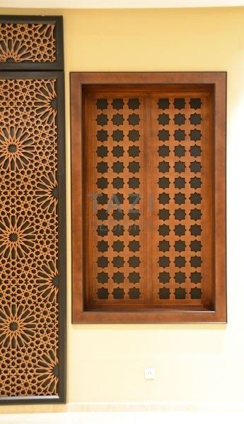 Moorish Architectural Woodwork - Medina Hotel Moroccan Window, Moroccan Doors, Moroccan Interior Design, Moorish Architecture, Moorish Design, Studio Apartment Living, Wood Screens, Barn Style Doors, Moroccan Interiors