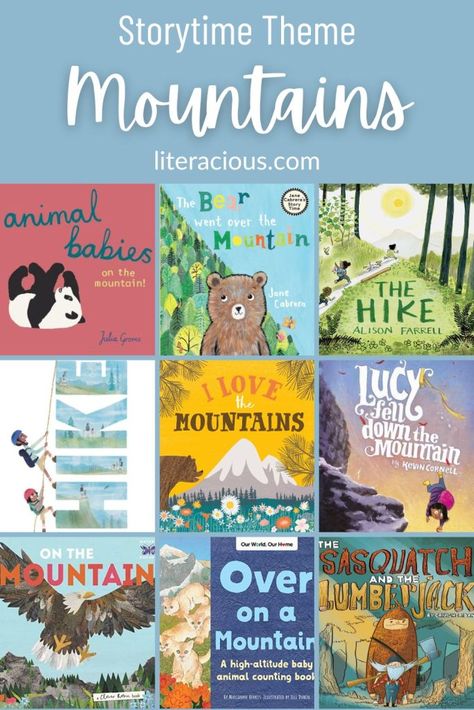 Mountain Animals Preschool, Mountain Games For Kids, Hiking Crafts, Storytime Themes, Animal Adventures, Mountain Crafts, Mountain Activities, Library Resources, Nature Education