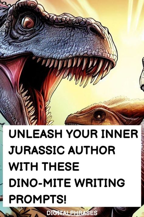 Spark your imagination with thrilling dinosaur writing prompts! Unleash your inner paleontologist and embark on exciting adventures in prehistoric worlds with these captivating prompts designed to fuel your creativity. Girly Birthday Cakes, Creative Story Ideas, Prehistoric World, Creative Writing Prompts, Story Ideas, Creative Writing, Writing Prompts, Thought Provoking, Fuel