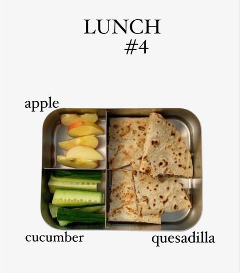 Lunch Ideas School, Mushroom Quesadilla, Kids Lunch Box Meals, Lunch Meals, School Lunch Recipes, Lunch Box Ideas, Healthy Lunch Snacks, Meal Prep Snacks, Flour Tortilla