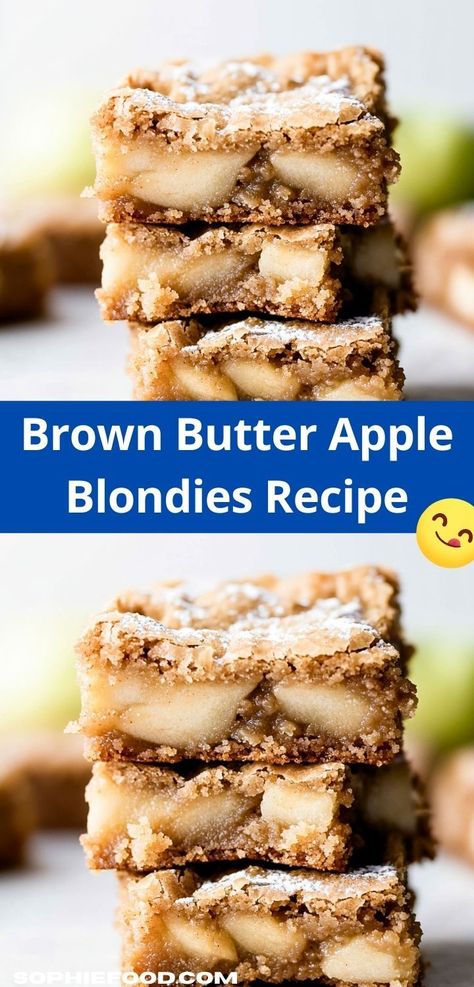 Need a simple dessert idea? Discover the joy of Brown Butter Apple Blondies, a family-friendly recipe that’s both delicious and easy to make. Perfect for gatherings or cozy nights at home, these treats will delight everyone. Browned Butter Apple Blondies, Brown Butter Apple Blondies, Apple Blondies Recipe, Apple Blondies, Classic Cookies Recipes, Cinnamon Nuts, Simple Dessert, Blondies Recipe, Fall Treats