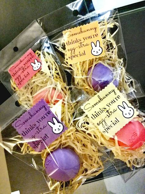 Easter Appreciation Ideas, Easter Appreciation Gifts, Easter Teacher Appreciation, Easter Teacher Gifts, Sunshine Committee, Primary Ideas, Volunteer Gifts, Eos Lip Balm, Kindergarten Ideas