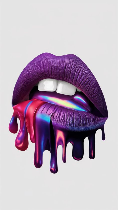 Swag Pictures, Lips Wallpaper, Purple Roses Wallpaper, Lips Illustration, Lip Artwork, Pop Art Lips, Lips Art Print, Neo Pop, Lip Wallpaper