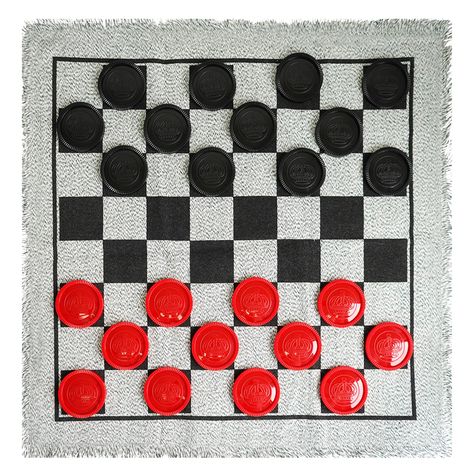 Outdoor Checkers, Giant Checkers, Checker Rug, Checkers Board Game, 19 Birthday, Checkers Board, Xmas Gifts For Kids, Playing Card Holder, Checkers Game