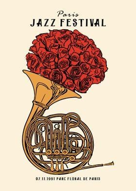 Arte Jazz, Ballet Posters, Jazz Poster, Jazz Art, Beautiful Paris, Poster Store, French Horn, Jazz Festival, A Silent Voice