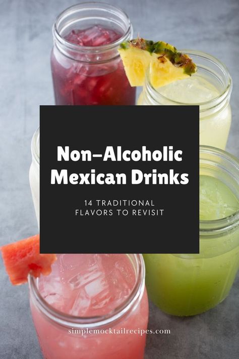 Although everyone enjoys a good margarita, a wide variety of non-alcoholic Mexican drinks are so far outside the spectrum of tequila-based citrus drinks. | Mexican Drinks Non Alcoholic | Mexican Drinks for Kids | Mexican Drinks Recipes Mexican Drinks Non Alcoholic, Simple Mocktail, Drinks Non Alcoholic, Mexican Drink Recipes, Drinks For Kids, Citrus Drinks, Easy Mocktail Recipes, Mexican Drinks, Mocktail Recipes