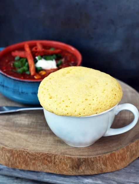 Microwaveable Cornbread In A Mug – Cheap Recipe Blog Cornbread In A Mug, Cheap Recipe, Healthy Diners, Microwave Bread, Corn Bread Bake, Homemade Cornbread, Aip Diet, Corn Cakes, Individual Desserts