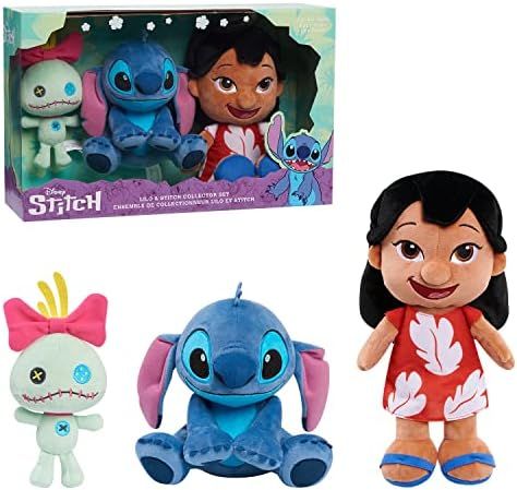 Disney Stitch Plush Stuffed Animal 3-piece Set, Lilo, Stitch, and Scrump, Soft Plushies, Kids Toys for Ages 0+ by Just Play Stitch Plushies, Stitch Toys, Stitch And Scrump, Soft Plushies, Stitch Items, Lilo And Stitch Characters, Stitch Plush, Stitch Toy, Stitch Character