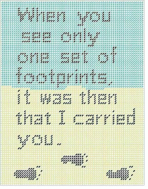 Christian Cross Stitch Patterns, Plastic Canvas Wall Hangings, Plastic Canvas Letters, Footprints In The Sand, Christian Cross Stitch, Plastic Canvas Coasters, Plastic Canvas Stitches, Plastic Canvas Ideas, Plastic Canvas Pattern