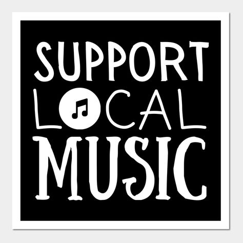 Music Community, Mini S, Local Music, Music Tees, Navy Background, Music Wall, Support Local, Call To Action, Simple White