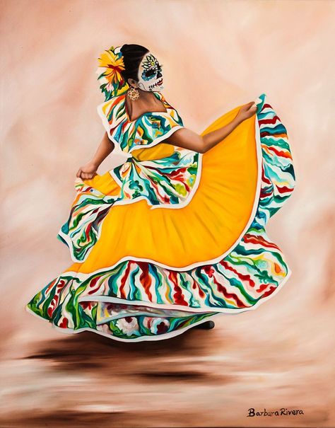 Folklorico Art, Mexico Culture Art, Mexican Bar, Mexico Aesthetic, Mexican Artwork, Mexican Paintings, Traditional Mexican Dress, Ballet Folklorico, Mexican Culture Art