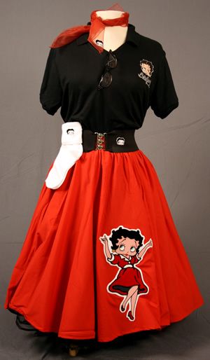 Betty Boop Betty Boop Costume, Poodle Skirt Costume, Poodle Skirt Outfit, Cabbage Patch Kids Clothes, Poodle Skirts, Betty Boop Purses, Pinup Photoshoot, Rockabilly Girl, Betty Boop Art