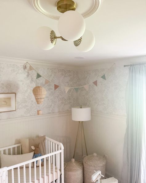 Nursery Lighting Ceiling, Nursery Light Fixture, Nursery Inspiration Boy, Hot Air Balloon Nursery, Resin Box, Baby Room Neutral, Nursery Lighting, Nursery Room Inspiration, Twins Room