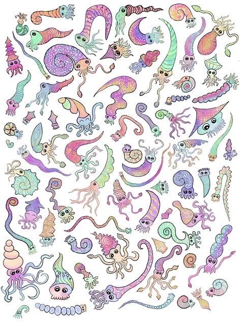 #cephalopods #ammonites #ammonite #ammonite art #cephalopod doodles #ammonite doodles #octopus #cuttlefish #squid #nautilus #doodle #art #cephalopod jubilee Cuttlefish Art, Cephalopod Art, Nautilus, Simple Tattoos, Doodle Art, Octopus, Art Style, Doodles, Quick Saves