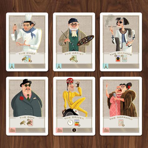 Josh Emrich: Art in Board Games #42 — More Games Please Board Game Character Card Design, Character Cards Design, Character Card Design, Game Cards Design, Gameboard Design, Boardgame Design, Card Game Design, Game Stand, Card Character