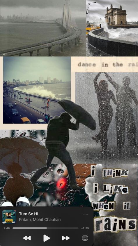 Mumbai Monsoon, Mohit Chauhan, Rainy Day Aesthetic, Rainbow Party, Rain Photography, Dancing In The Rain, Rainy Day Outfit, Create Collage, Rainy Days