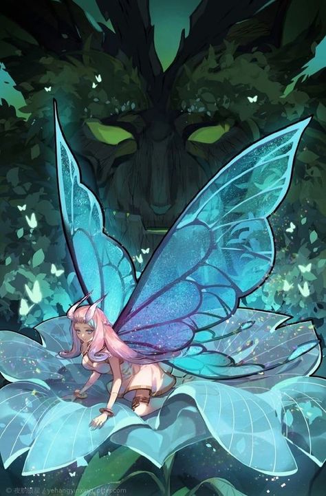 Fairy Wings Digital Art, Spirit Creature, Basic Art, Graphic Ideas, Fantasy Creatures Art, Arte Sketchbook, Arte Fantasy, Anime Aesthetic, Fairy Art