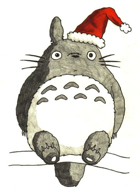 Totoro Christmas, Totoro Drawing, Phone Wallpapers, Studio Ghibli, Anime Wallpaper, Rooster, Christmas Diy, Phone Wallpaper, Paint