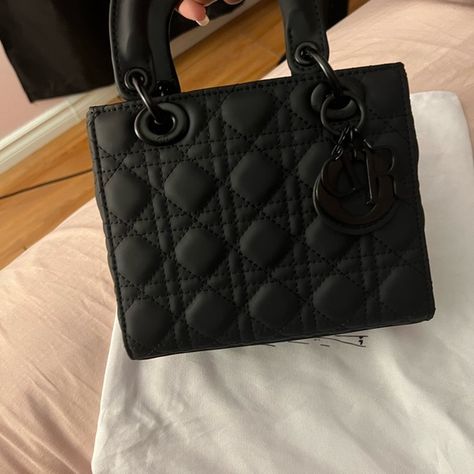 Lady Dior Matte Black Lady Dior Matte Black, Lady Dior Matte, Coach Swagger Bag, Lady Dior Bag, Lady Dior, Matte Black, Top Handle Bag, Dior, Bag Lady