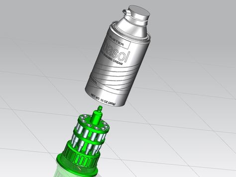 The Barbasol can was a modified shaving cream can, that Dennis Nedry used to smuggle dinosaur embryos from Jurassic Park.   For the ease of printing, I have created the can in separate pieces which are easily screwed together as shown in the diagram. Jurassic Park Barbasol, Barbasol Shaving Cream, Jurassic Park Birthday, Park Birthday, Awesome Sauce, Puzzle Box, Shaving Cream, Jurassic Park, 3d Printer