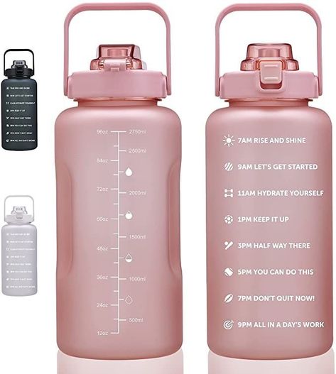 Big Water Bottle, Aqua Bottle, Water Bottle With Times, Half Gallon Water Bottle, Hiking Water Bottle, Water Bottle Workout, Pink Water Bottle, Kacamata Fashion, Gallon Water Bottle