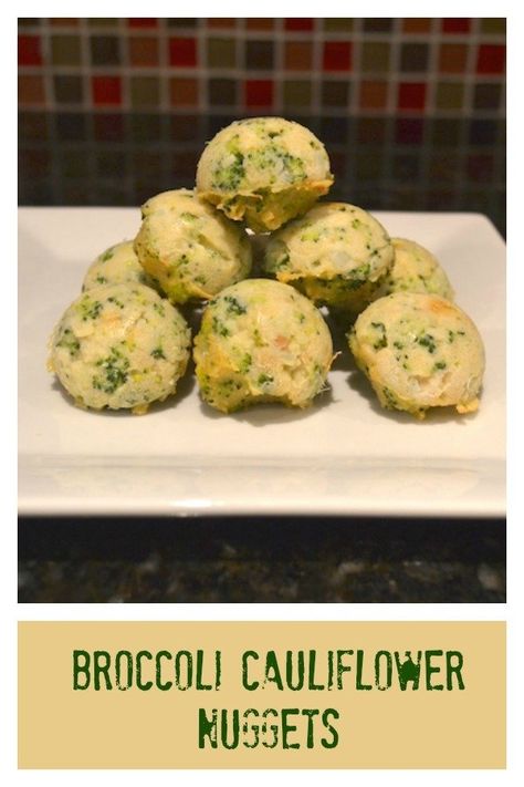 broccoli cauliflower nuggets recipe Oil Free Roasted Vegetables, Broccoli In The Oven, Broccoli Nuggets, Cheese Nuggets, Cauliflower Nuggets, The Best Broccoli, Recipes Cauliflower, Broccoli Fritters, Best Broccoli