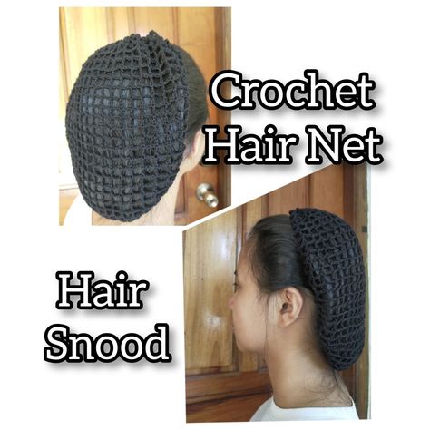 Crochet Hairnet Free Pattern, Crochet Hair Net, Snood Pattern, Hair Plopping, Crochet Snood, Hair Snood, Knitted Stuff, Crocheted Stuff, Knitting For Charity