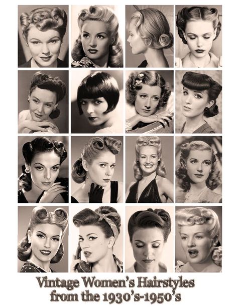 1940 Hair, Pelo Editorial, Cabelo Pin Up, 1950 Women, Pinup Hair, Vintage Hairstyles Tutorial, 1950s Hairstyles, 50s Hairstyles, 1940s Hairstyles